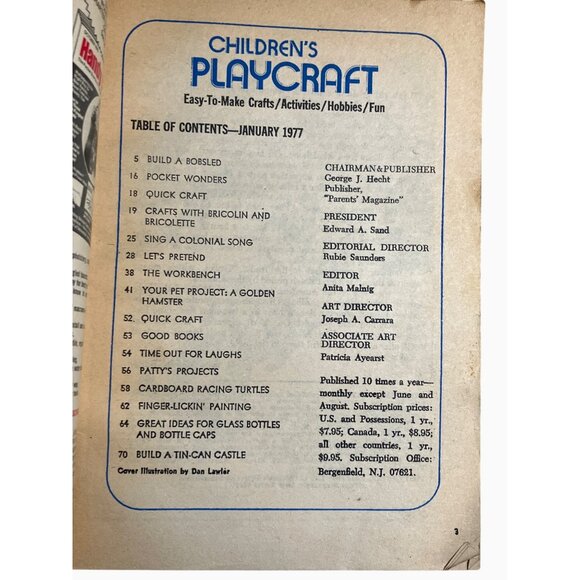 Childrens Playcraft Magazine January 1977 Easy-To-Make Crafts Activities Hobbies - Picture 7 of 15